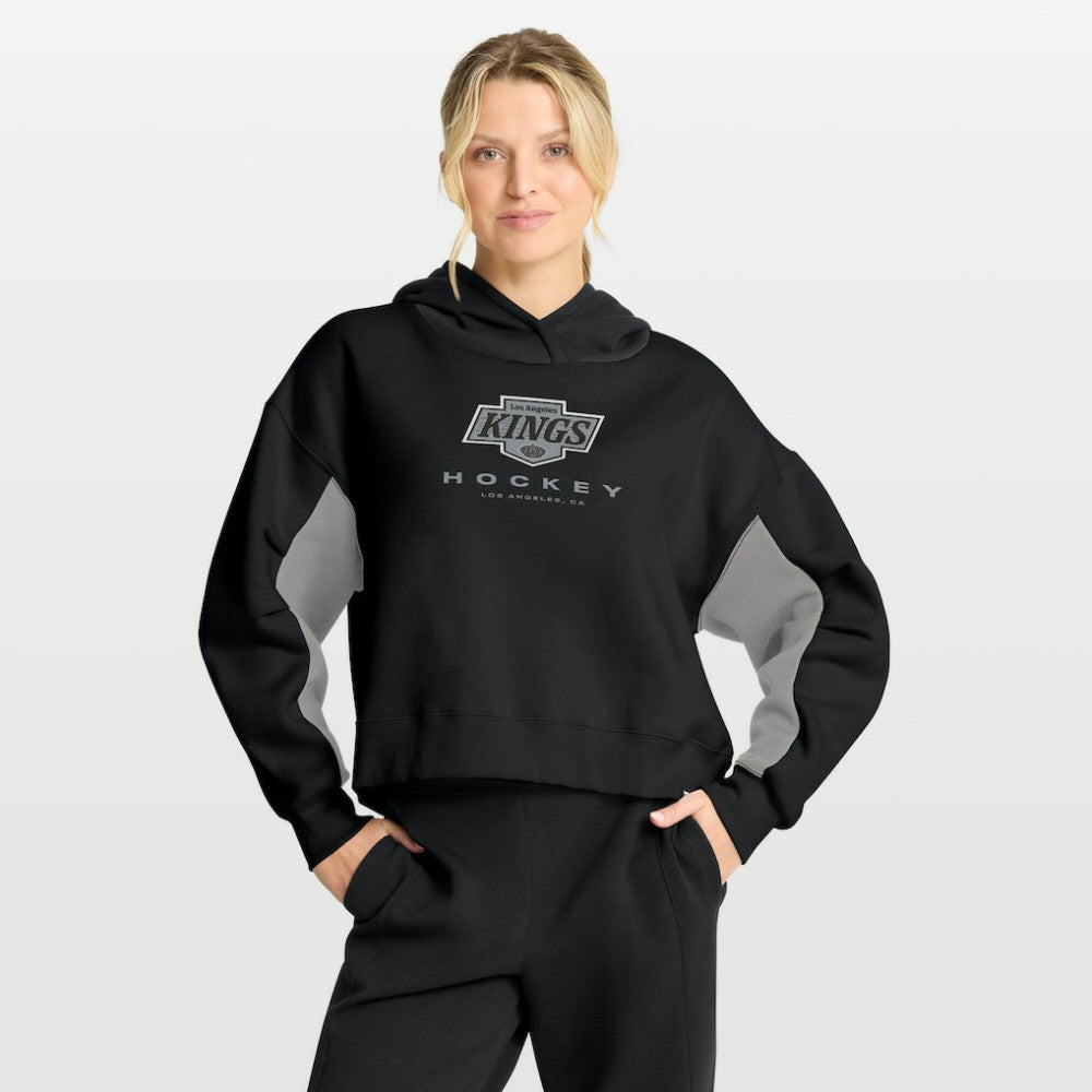 Los Angeles Kings Fanatics Women's Back Check Boxy Hoodie Black