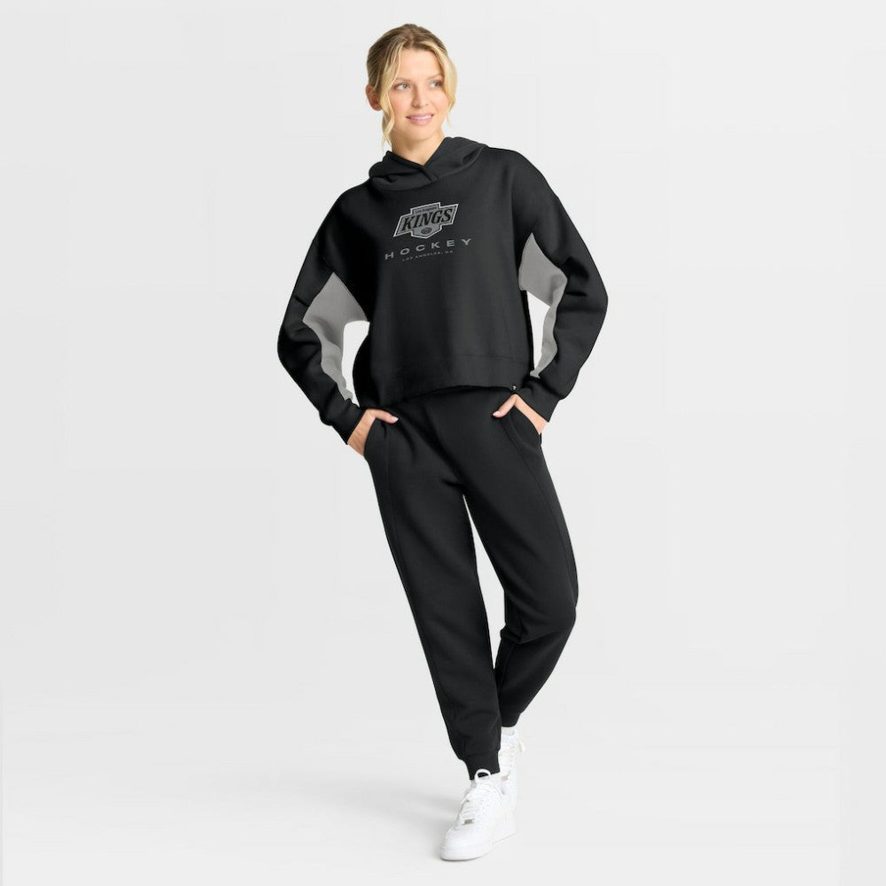 Los Angeles Kings Fanatics Women's Back Check Boxy Hoodie Black