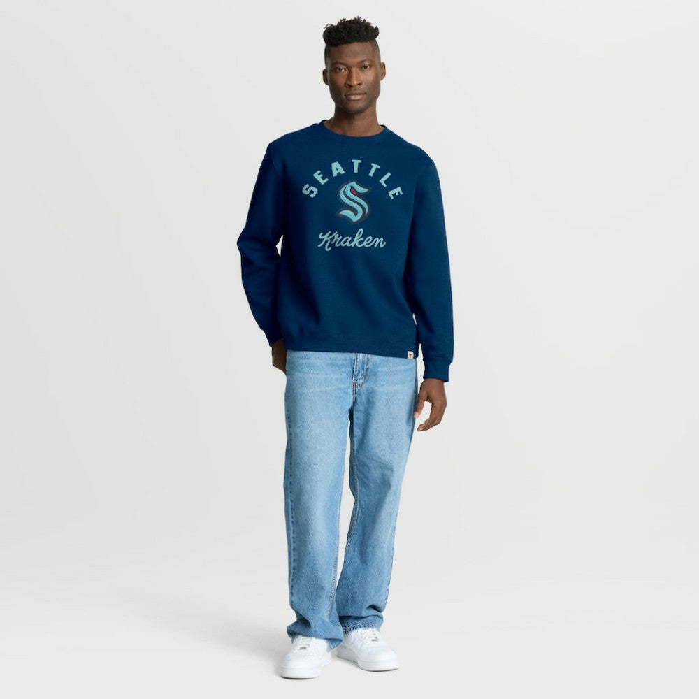 Seattle Kraken Fanatics Stickler Sweatshirt Deep Sea Blue