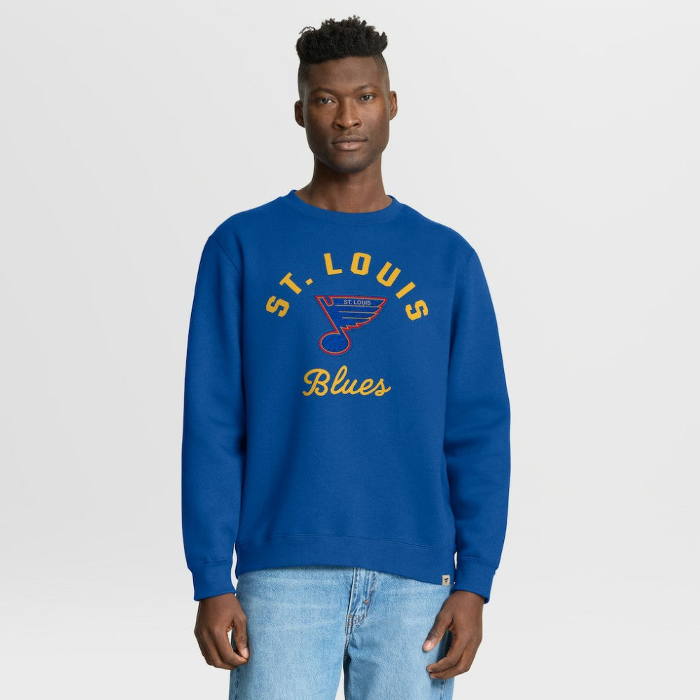St. Louis Blues Fanatics Vintage Stickler Sweatshirt Blue