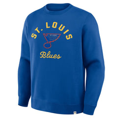 St. Louis Blues Fanatics Vintage Stickler Sweatshirt Blue