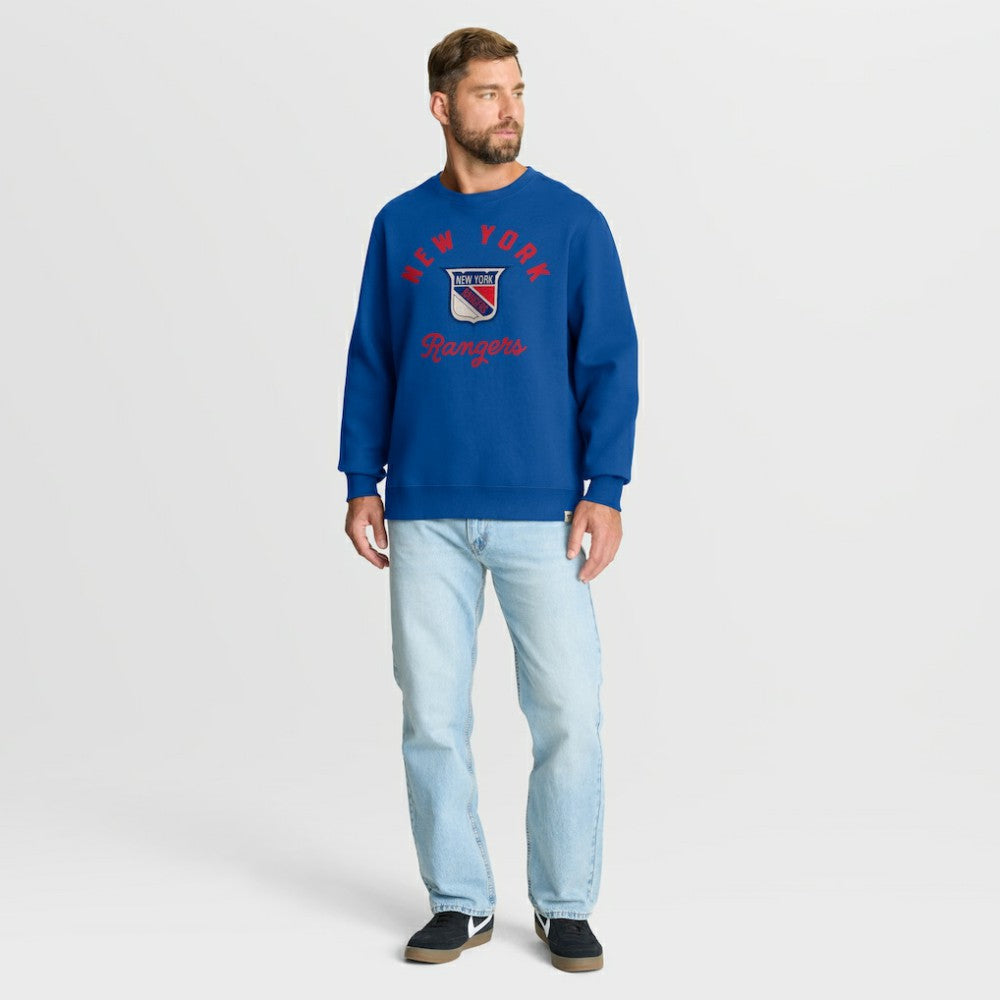 New York Rangers Fanatics Vintage Stickler Sweatshirt Blue