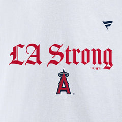 Los Angeles Angels Unisex LA Strong Premium Fleece Pullover Hoodie White