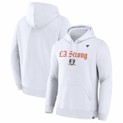 Anaheim Ducks Fanatics Unisex LA Strong Premium Fleece Pullover Hoodie White