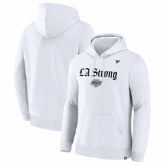 Los Angeles Kings Fanatics Unisex LA Strong Premium Fleece Pullover Hoodie White