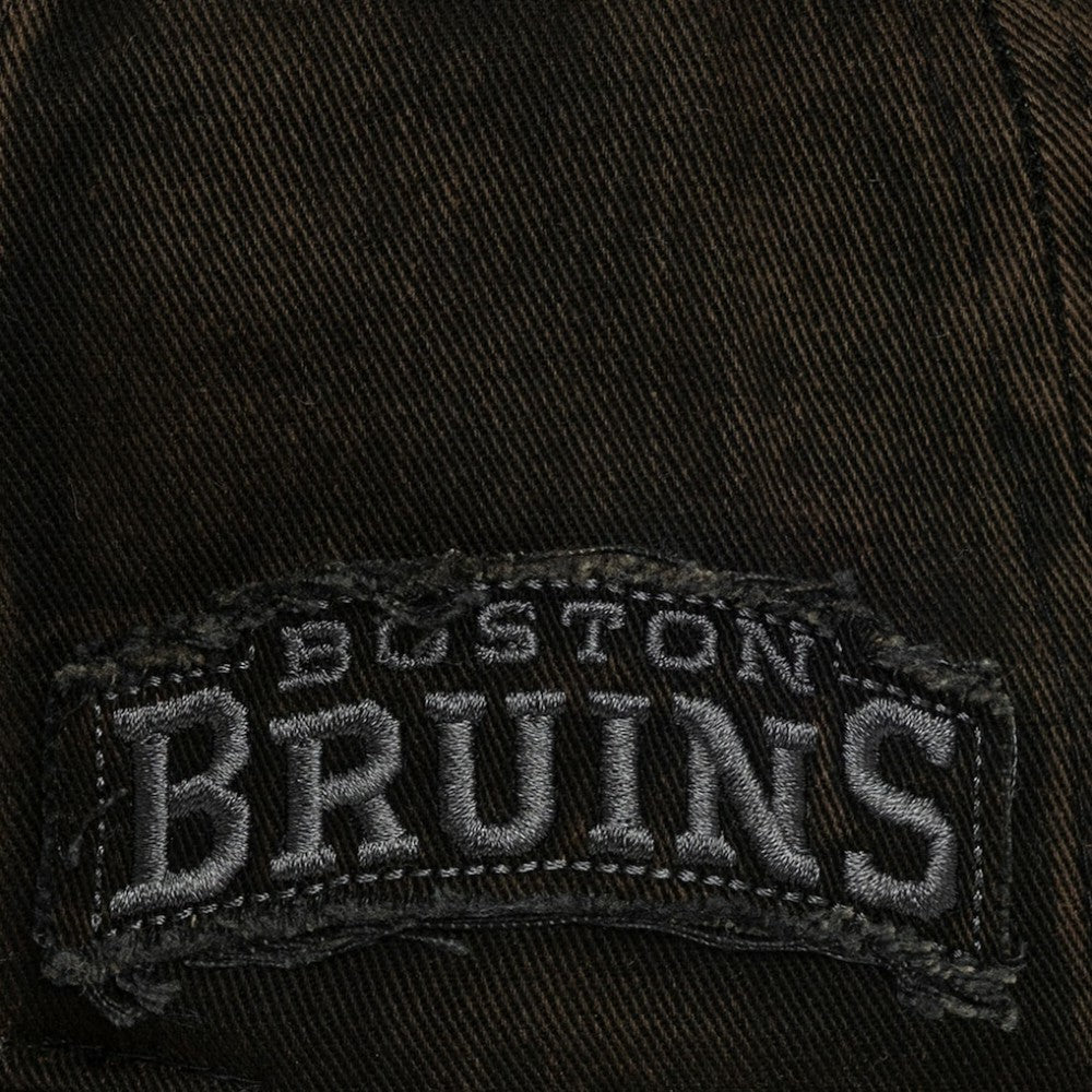 Boston Bruins Mitchell & Ness Downtown Snow Wash Pro-Crown Adjustable Hat Black
