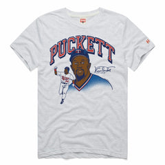 Kirby Puckett Minnesota Twins Homage Graphic Player Tri-Blend T-Shirt Ash