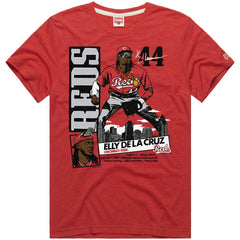Elly De La Cruz Cincinnati Reds Homage Graphic Player Tri-Blend T-Shirt Red
