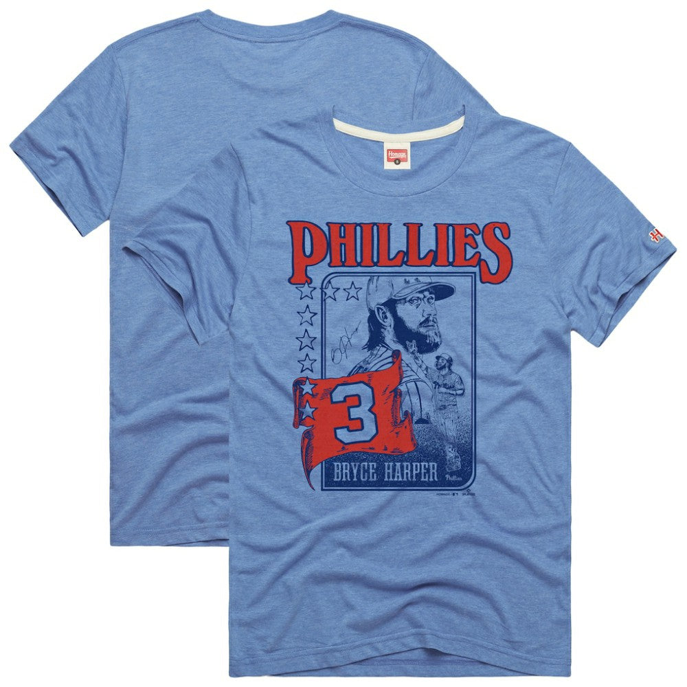 Bryce Harper Philadelphia Phillies Homage Graphic Player T-Shirt Light Blue