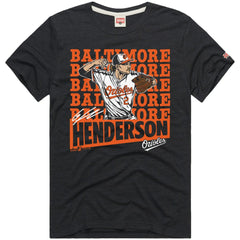 Gunnar Henderson Baltimore Orioles Homage Graphic Player T-Shirt Charcoal