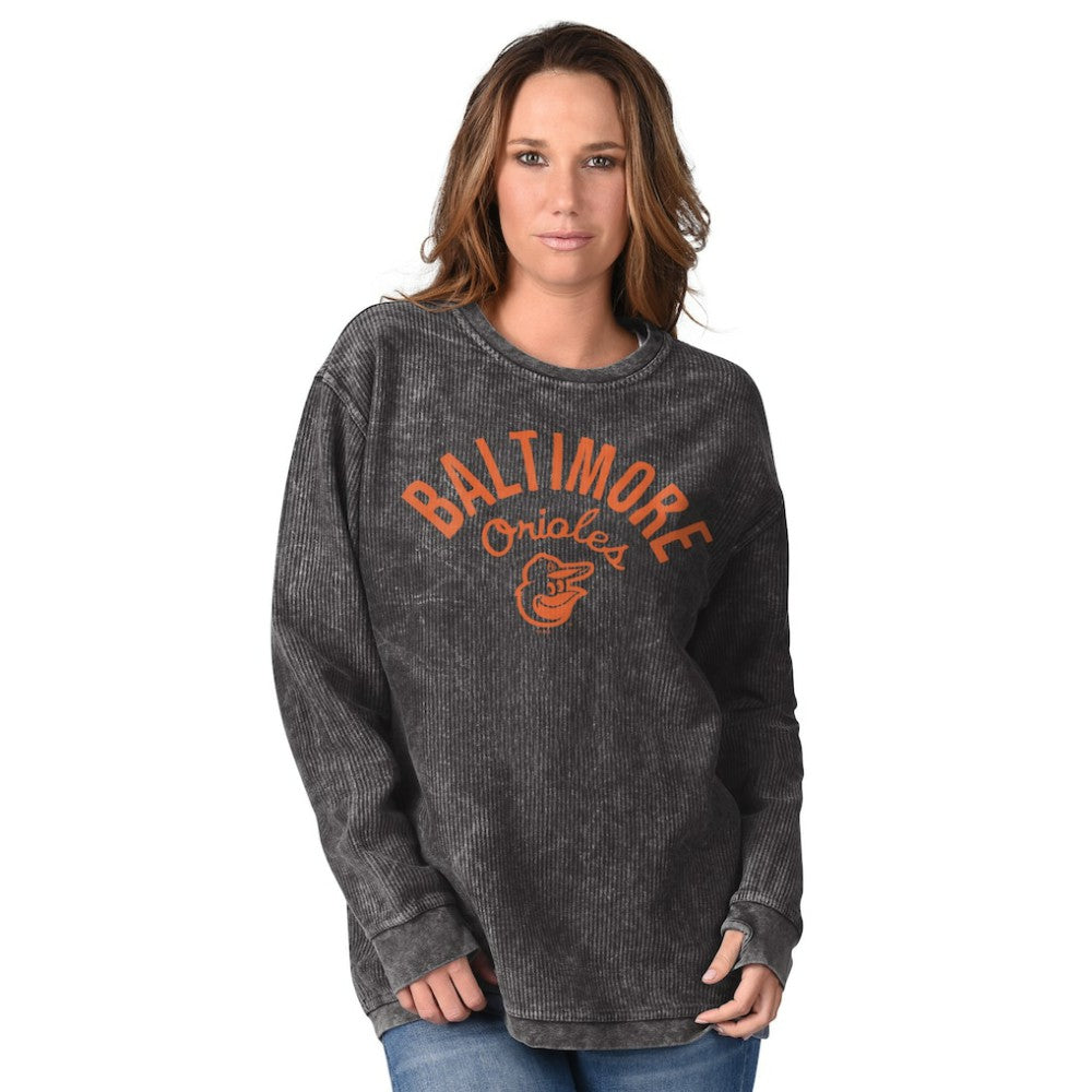 Baltimore Orioles G-III 4Her by Carl Banks Women's Comfy Cord Pullover Sweatshirt Black