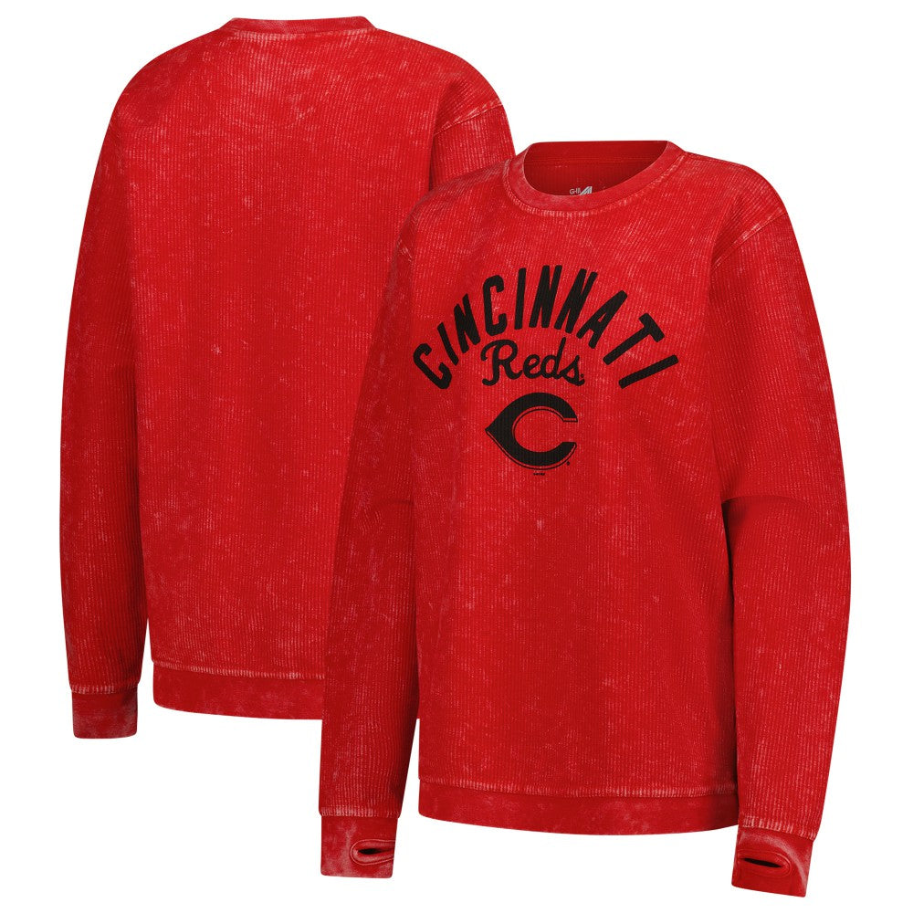 Cincinnati Reds G-III 4Her by Carl Banks Women's Comfy Cord Pullover Sweatshirt Red