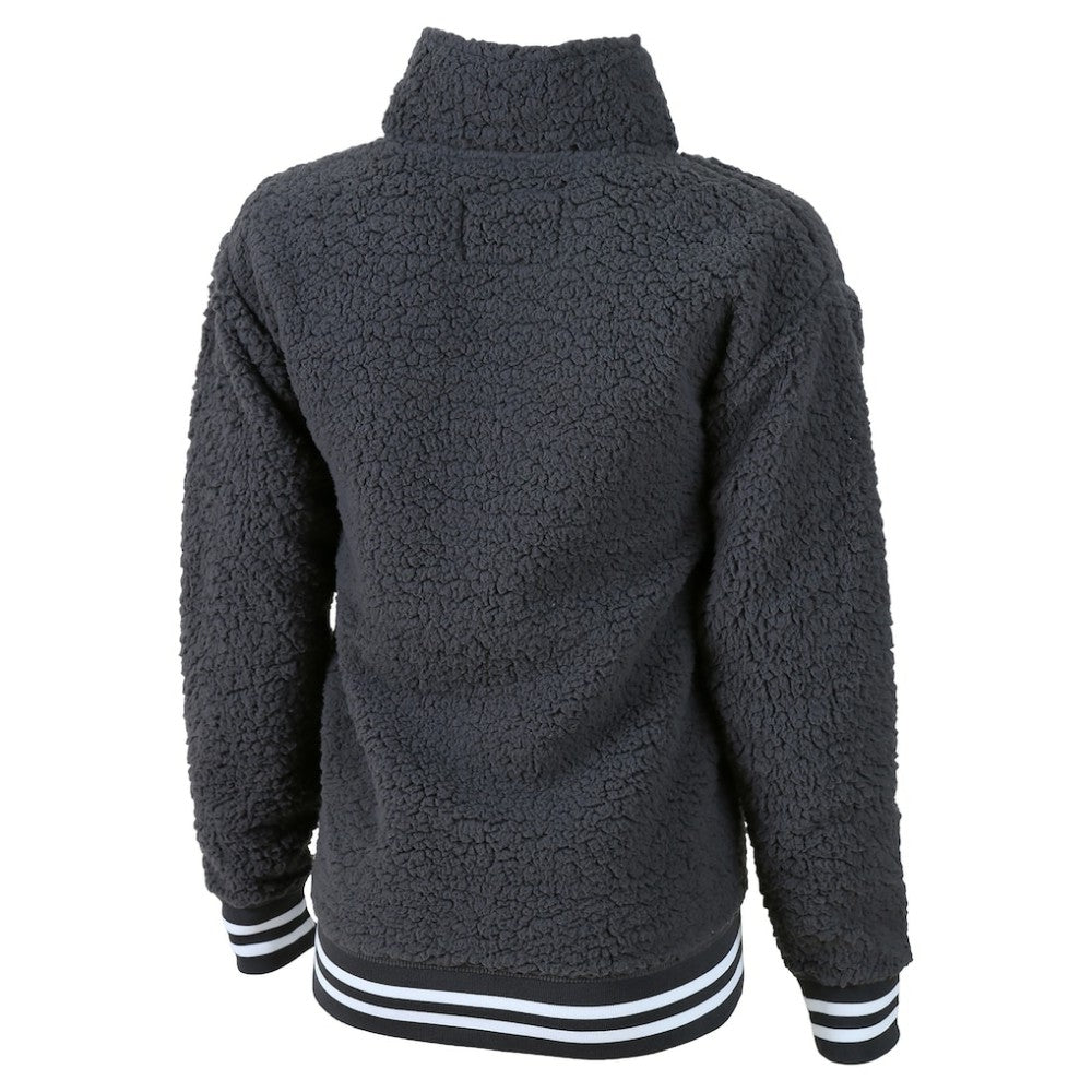 New York Yankees G-III 4Her by Carl Banks Women's Play Action Sherpa Fleece Quarter-Zip Jacket Gray
