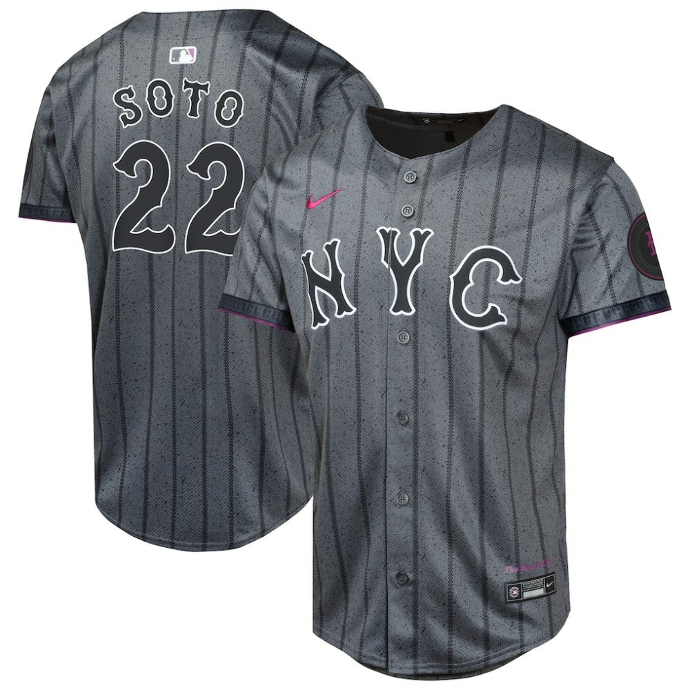 Juan Soto New York Mets Youth City Connect Limited Jersey  Gray | Nike