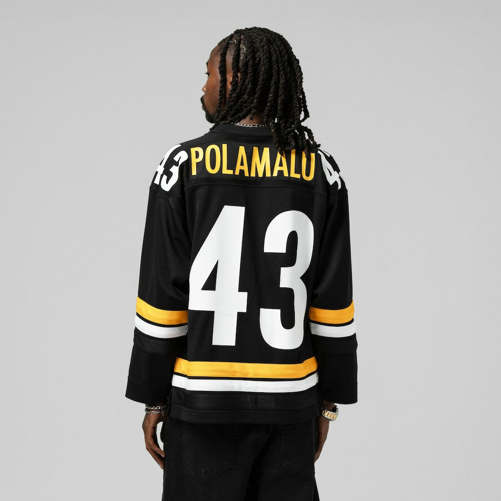 Troy Polamalu Pittsburgh Steelers Maxxed Out Fashion Hockey Jersey - Black for sale