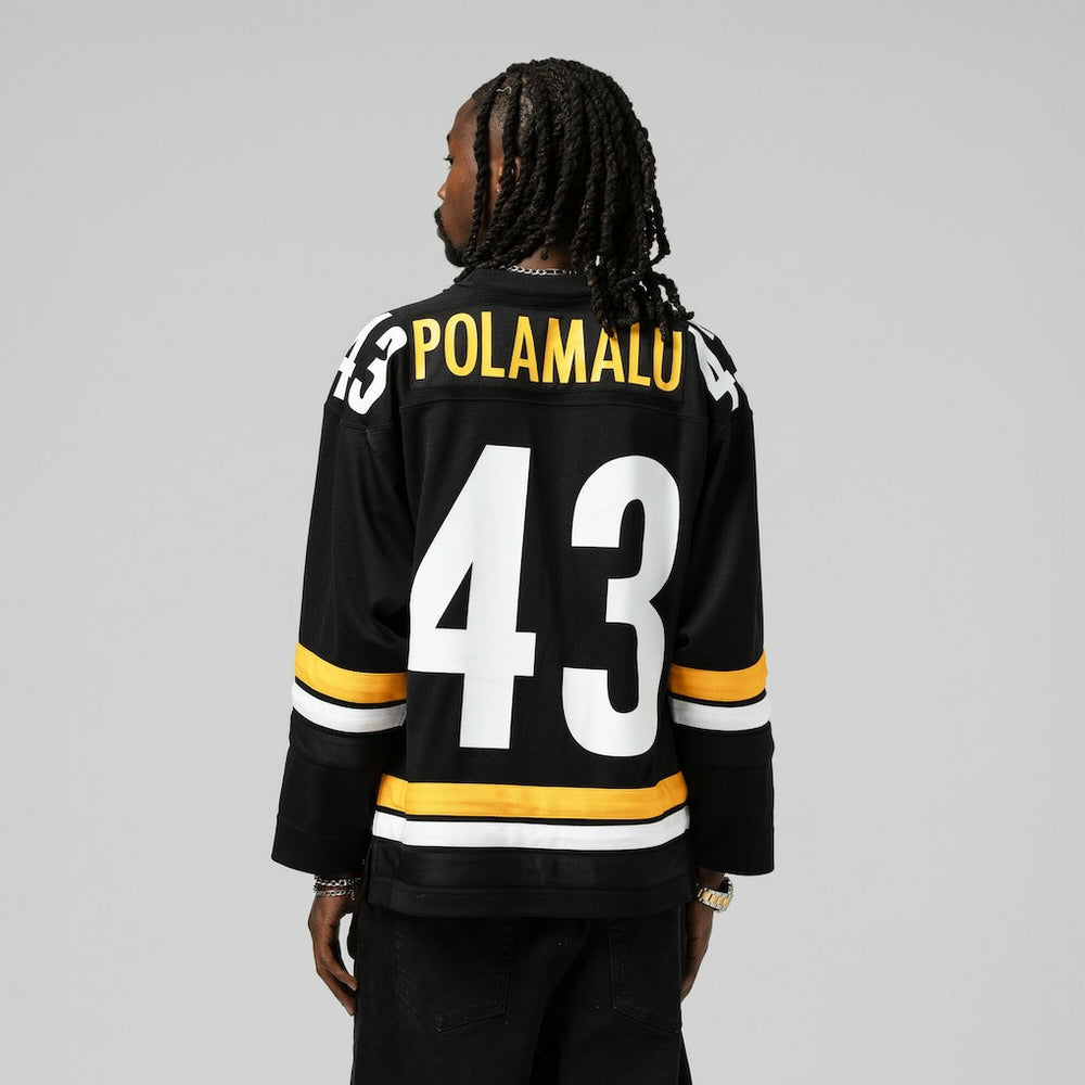 Troy Polamalu Pittsburgh Steelers Maxxed Out Fashion Hockey Jersey - Black for sale