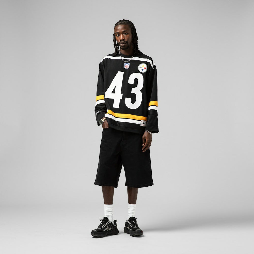 Troy Polamalu Pittsburgh Steelers Maxxed Out Fashion Hockey Jersey - Black for sale