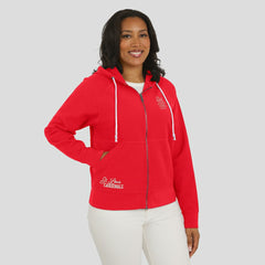 St. Louis Cardinals WEAR by Erin Andrews Women's Vintage Full-Zip Raglan Hoodie Red
