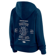 Boston Red Sox WEAR by Erin Andrews Women's Vintage Full-Zip Raglan Hoodie Navy