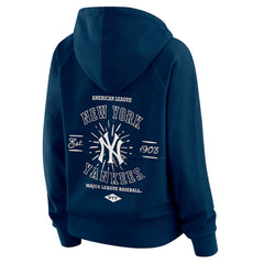 New York Yankees WEAR by Erin Andrews Women's Vintage Full-Zip Raglan Hoodie Navy