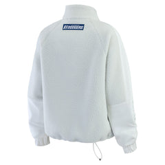 Los Angeles Dodgers WEAR by Erin Andrews Women's Polar Fleece Quarter-Zip Jacket Gray