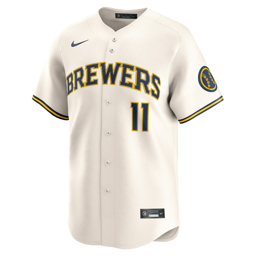 Jackson Chourio Milwaukee Brewers Home Limited Jersey Cream | Nike