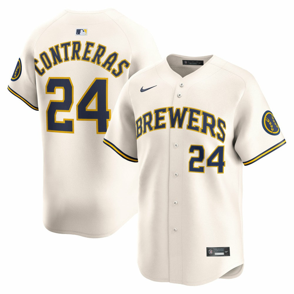 William Contreras Milwaukee Brewers Home Limited Player Jersey Cream | Nike