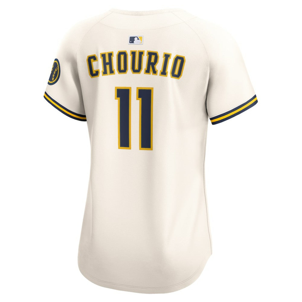 Jackson Chourio Milwaukee Brewers Women's Home Limited Player Jersey Cream | Nike