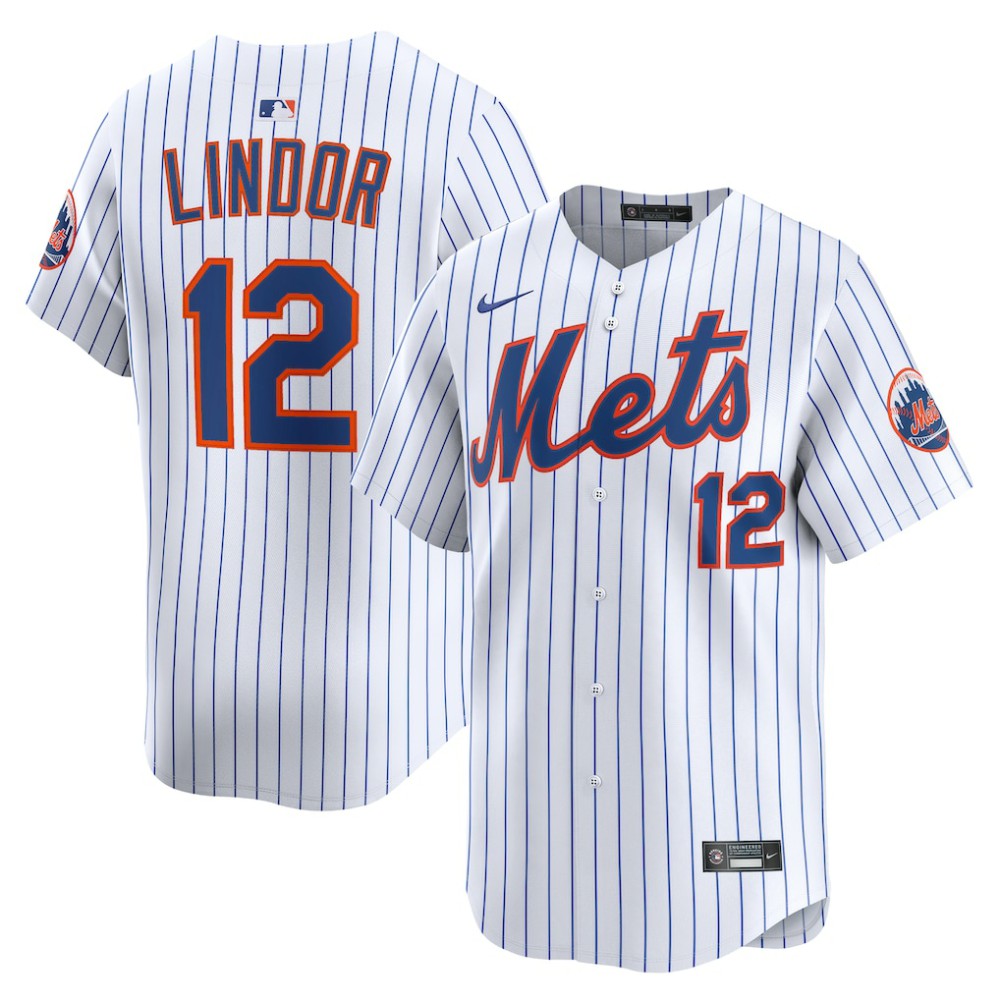 Francisco Lindor New York Mets Home Limited Jersey White | Nike