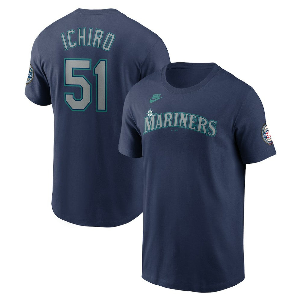 Ichiro Suzuki Seattle Mariners 2025 National Baseball Hall of Fame Name & Number T-Shirt Navy | Nike
