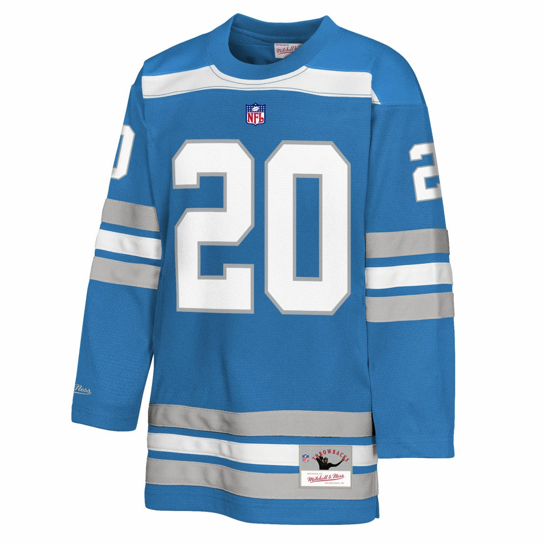 Barry Sanders Detroit Lions Youth Hockey Fashion Jersey - Blue online