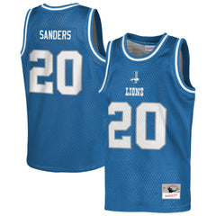 Barry Sanders Detroit Lions Youth Retired Player NFL Basketball Fashion Jersey - Blue for sale