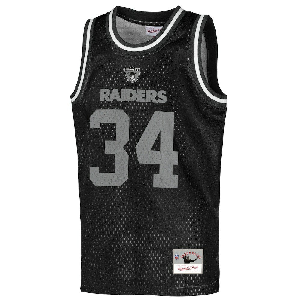 Bo Jackson Las Vegas Raiders Youth Retired Player NFL Basketball Fashion Jersey - Black discount