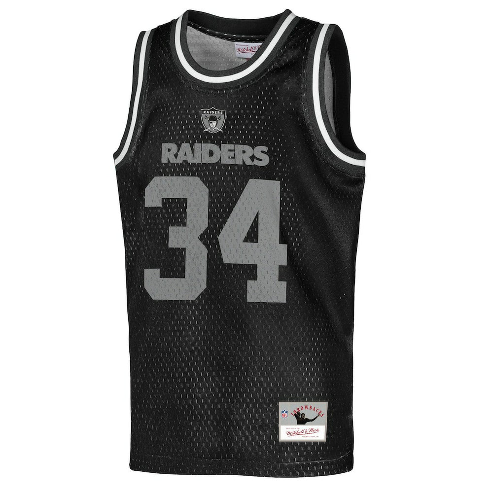 Bo Jackson Las Vegas Raiders Youth Retired Player NFL Basketball Fashion Jersey - Black discount