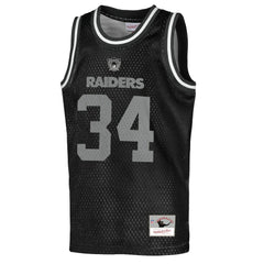 Bo Jackson Las Vegas Raiders Youth Retired Player NFL Basketball Fashion Jersey - Black discount