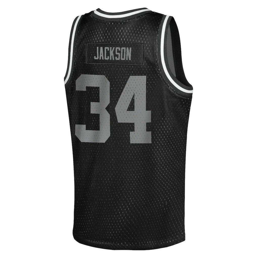 Bo Jackson Las Vegas Raiders Youth Retired Player NFL Basketball Fashion Jersey - Black discount
