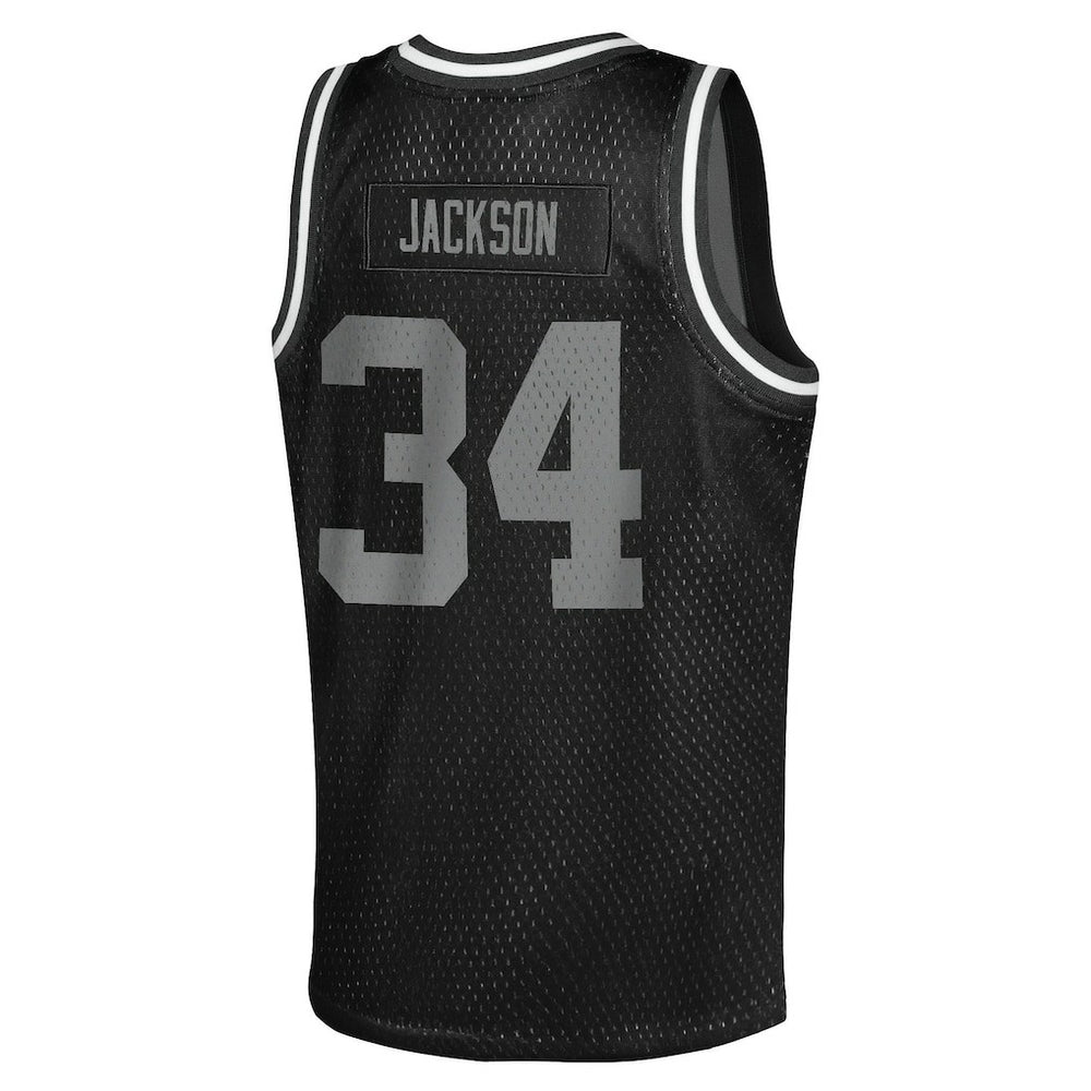 Bo Jackson Las Vegas Raiders Youth Retired Player NFL Basketball Fashion Jersey - Black discount