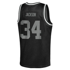 Bo Jackson Las Vegas Raiders Youth Retired Player NFL Basketball Fashion Jersey - Black discount