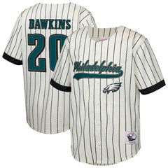 Brian Dawkins Philadelphia Eagles Youth Retired Player Name & Number Baseball Jersey - Cream outlet