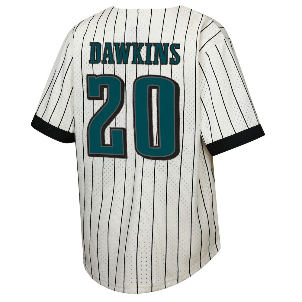 Brian Dawkins Philadelphia Eagles Youth Retired Player Name & Number Baseball Jersey - Cream outlet