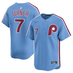 Trea Turner Philadelphia Phillies Alternate Limited Player Jersey Light Blue | Nike