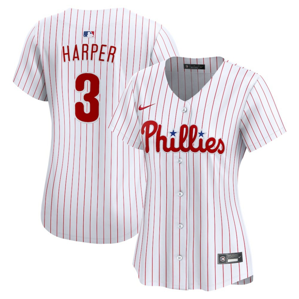 Bryce Harper Philadelphia Phillies Women's Home Limited Player Jersey White | Nike