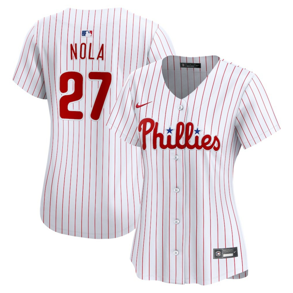 Aaron Nola Philadelphia Phillies Women's Home Limited Player Jersey White | Nike