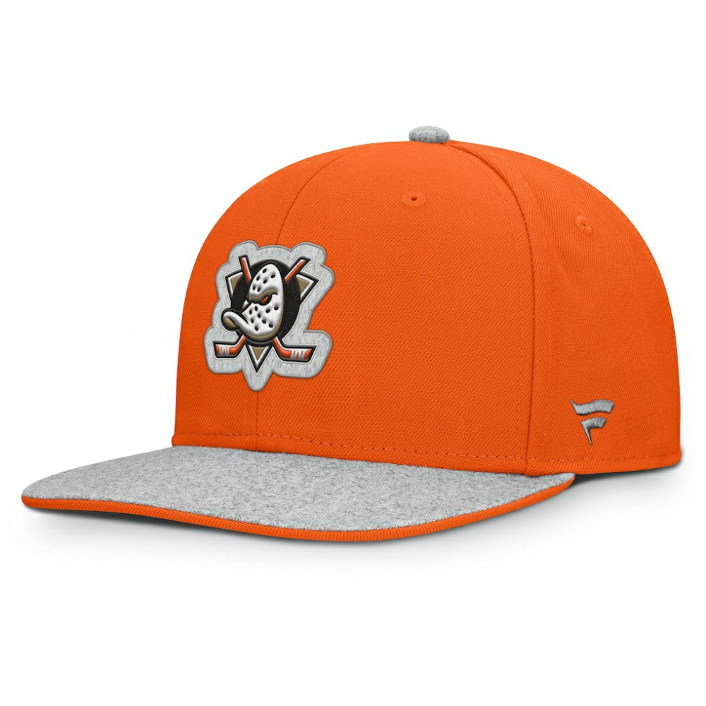 Anaheim Ducks Fanatics Fundamentals Loden Snapback Hat Orange
