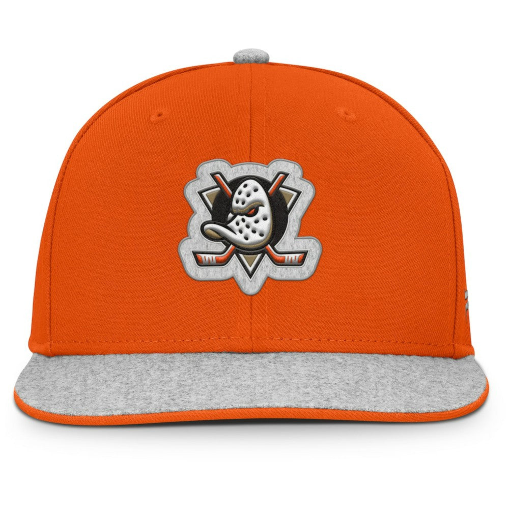 Anaheim Ducks Fanatics Fundamentals Loden Snapback Hat Orange
