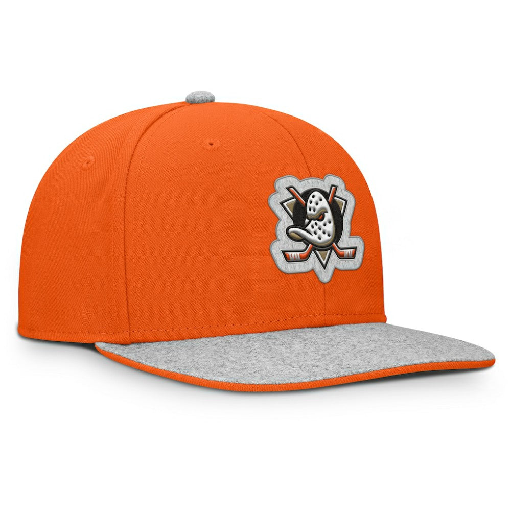 Anaheim Ducks Fanatics Fundamentals Loden Snapback Hat Orange