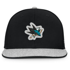 San Jose Sharks Fanatics Fundamentals Loden Snapback Hat Black