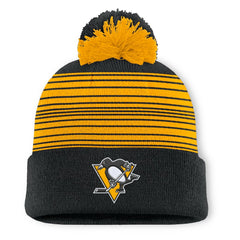 Pittsburgh Penguins Fanatics Fundamental Spirit Cuffed Pom Knit Hat Black