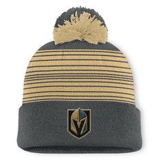 Vegas Golden Knights Fanatics Fundamental Spirit Cuffed Pom Knit Hat Gray