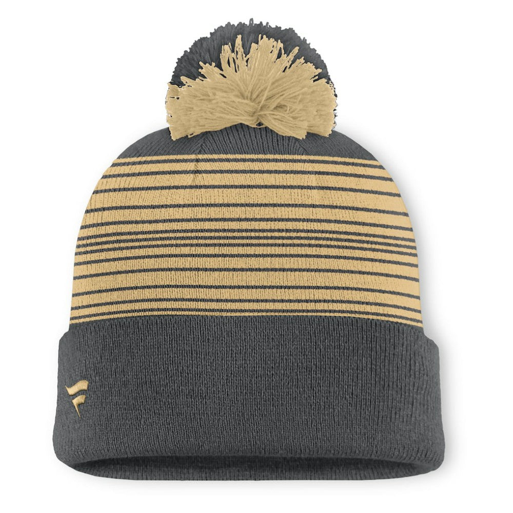 Vegas Golden Knights Fanatics Fundamental Spirit Cuffed Pom Knit Hat Gray